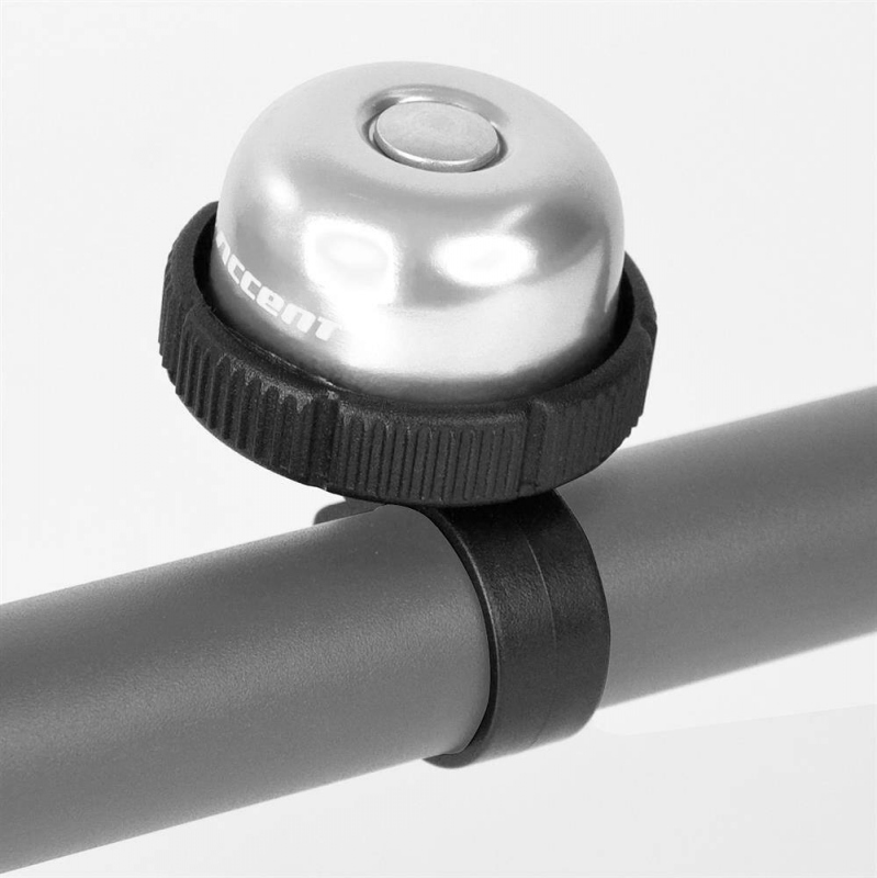 dzwonek rowerowy accent roll, srebrny